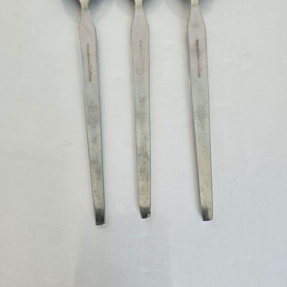 Stanley Roberts Winthrop Soup Spoons Set of 3 WM Dalton Japan Stainless Steel - Picture 8 of 10